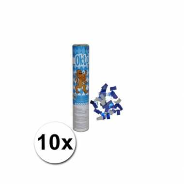 Oktoberfest feestconfetti kanonnen 10 stuks