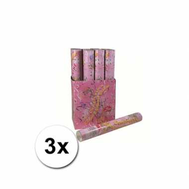 Party confetti kanonnen bruiloft 40 cm 3x
